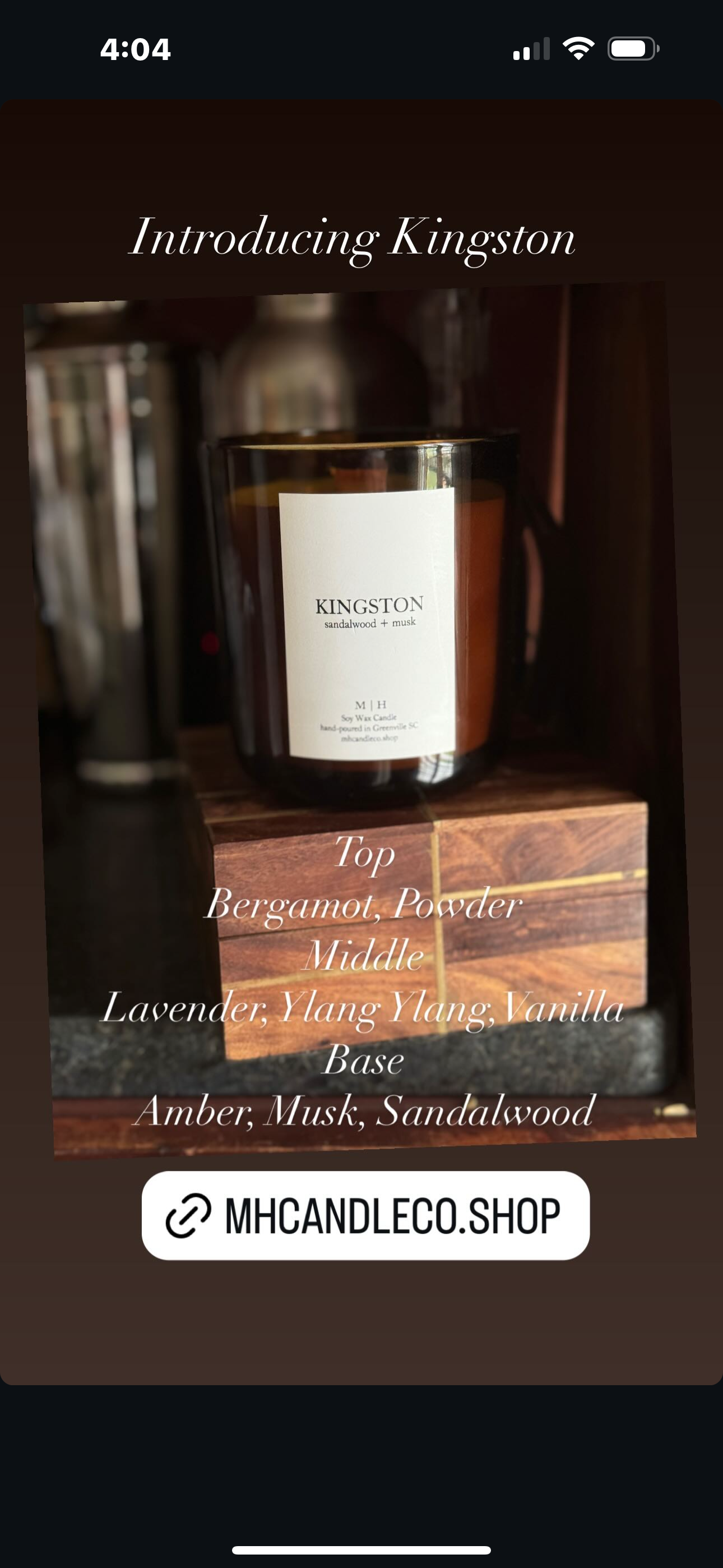 Kingston- Sandalwood + Musk